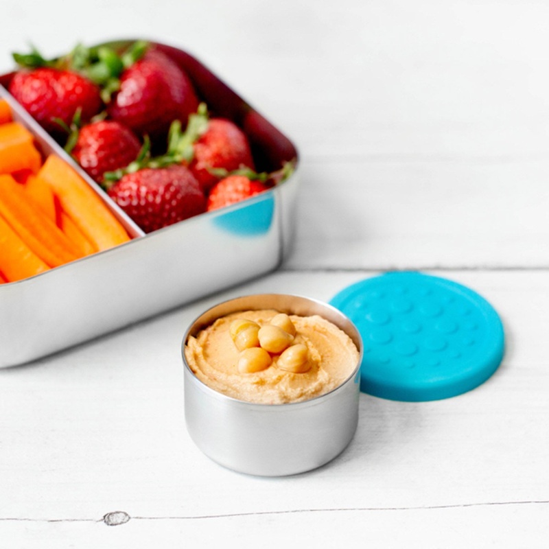 Stainless Steel Medium Condiment Container – Aqua – Set of 2