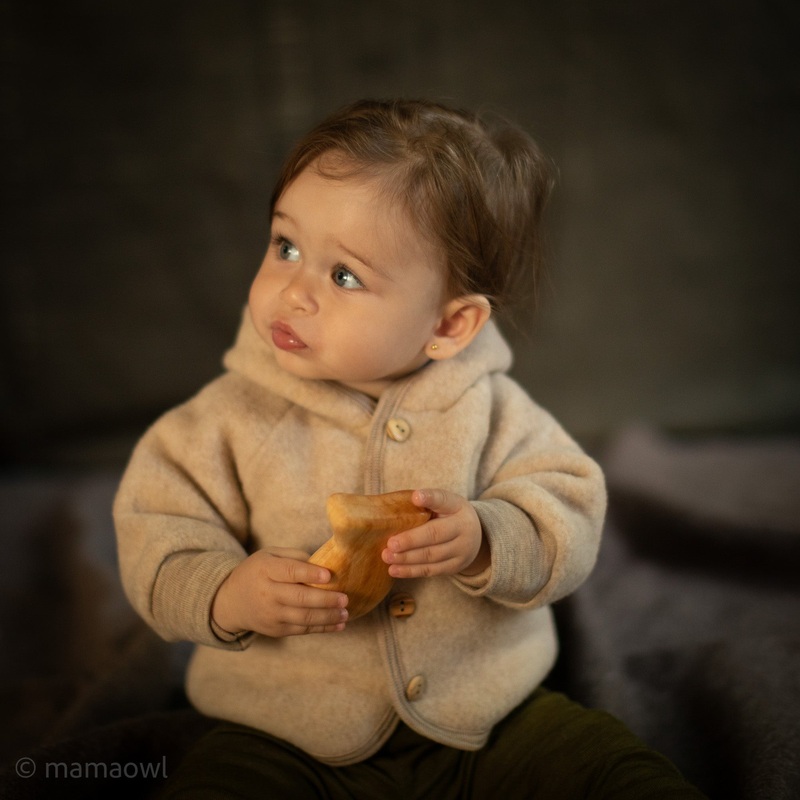 Tinker Baby & Kids Jacket – Merino Wool Fleece – Sandstorm