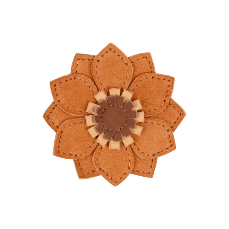 Zaza Fields Hairclip | Sunflower | Caramel Nubuck