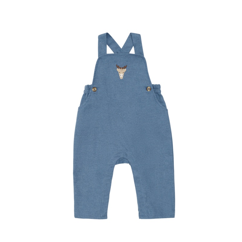 Mosie Overalls | Reindeer | Vintage Blue