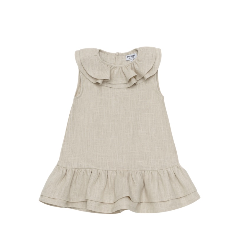 Michelle Linen Dress | Frosted Almond