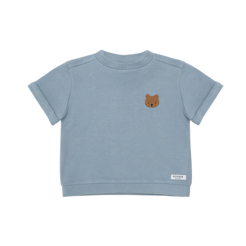 Jarne T-shirt | Bear | Foggy Blue