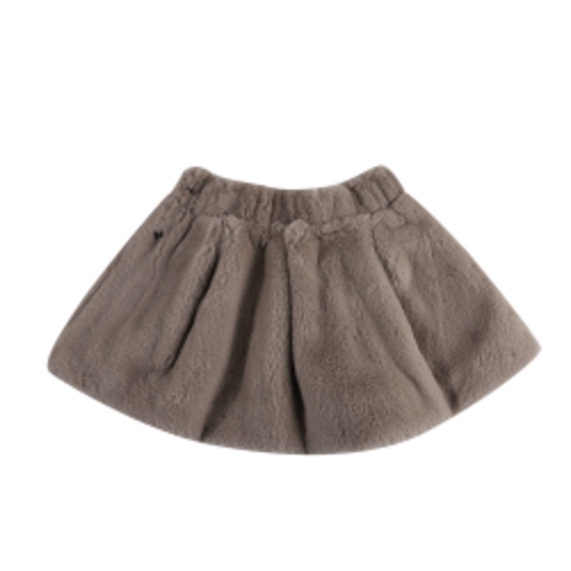 Isabelle Skirt | Dark Taupe Teddy