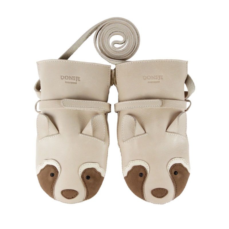Kapi Special Mittens | Raccoon | Ivory Classic Leather