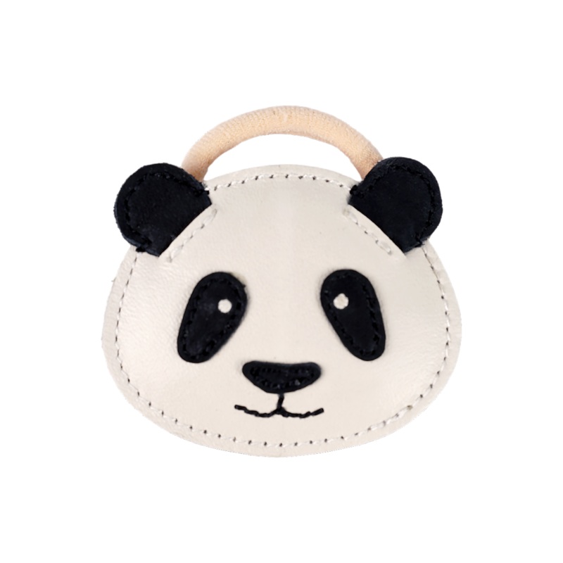 Josy Classic Hair Tie | Panda | Off White Leather