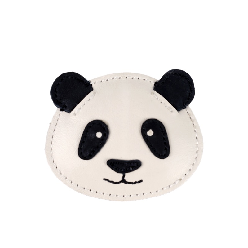 Josy Classic Hairclip | Panda | Off White Leather