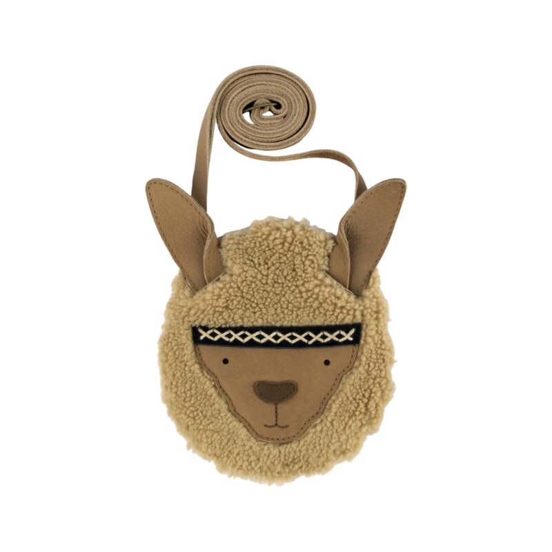 Britta Exclusive Purse | Alpaca | Beige Curly Faux Fur