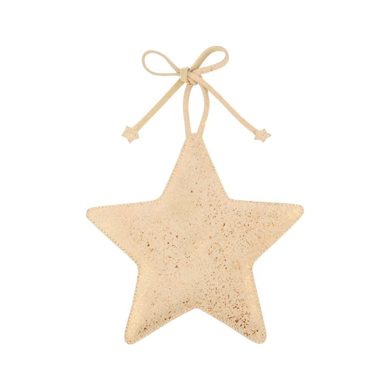 Lappy Cradle Hanger | Star | Cream Metallic Suede