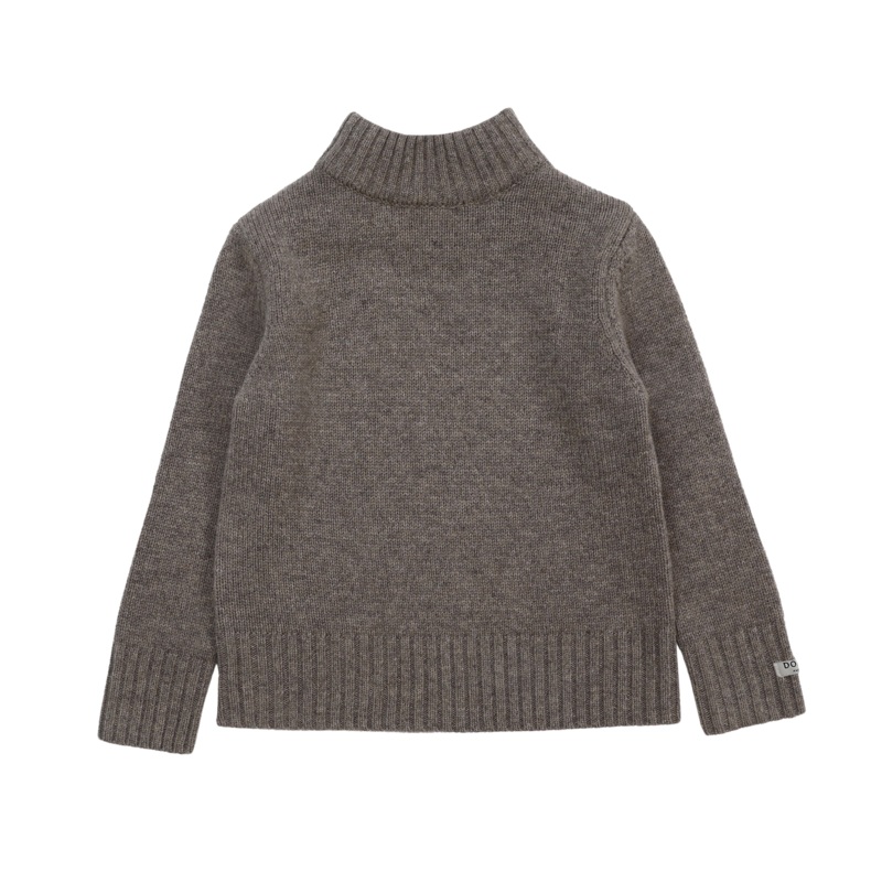 Vilno Merino Wool Sweater | Dark Taupe Melange
