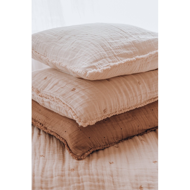 Muslin Pillow Cover with Fringes 47*36cm