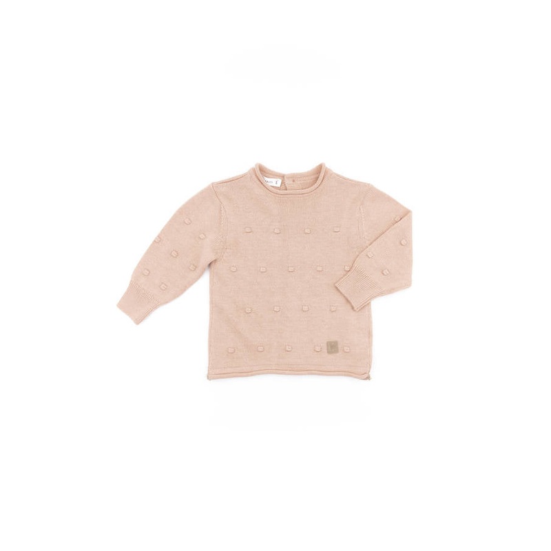 Sweater opening behind mini pom-pom – PINK 04