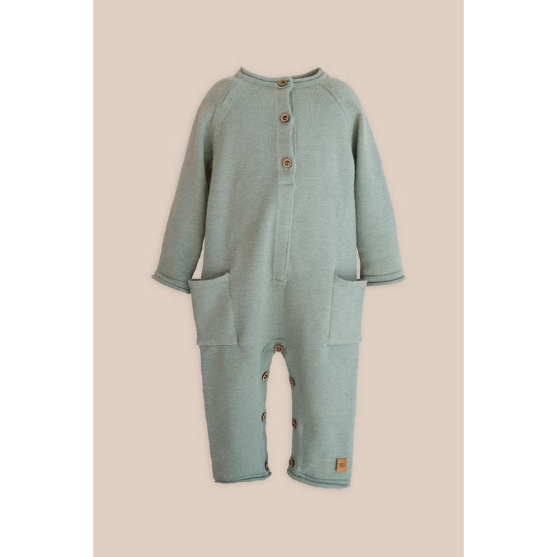 Jumpsuit knitted with side pockets – ARMY GREEN 041