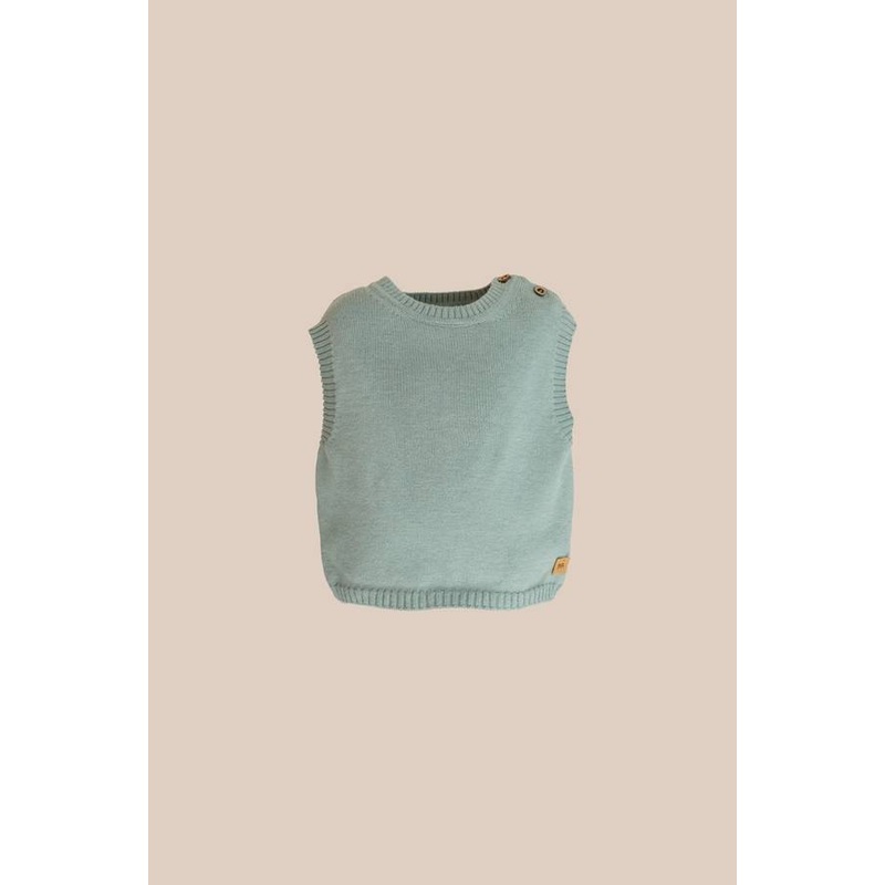 Sleeveless Sweater ‘Rabbit’ – ARMY GREEN 041