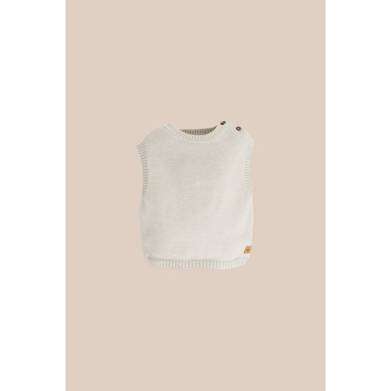 Sleeveless Sweater ‘Rabbit’ – SAND 10