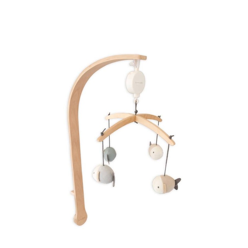 Wooden carousel with knitted toys made of Bamboo Fish – FISH BLUE 286