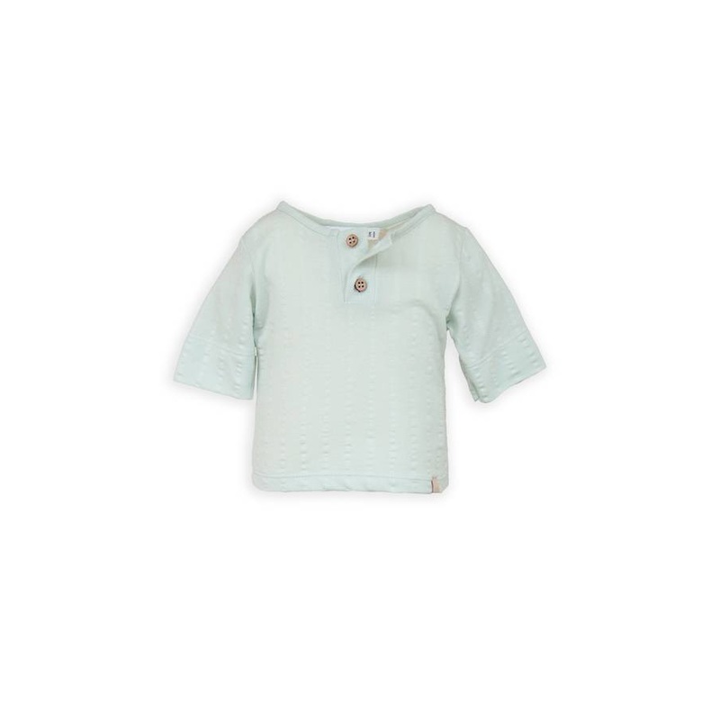 Short-sleeved T-shirt polo opening – BLUE BLUSH 125