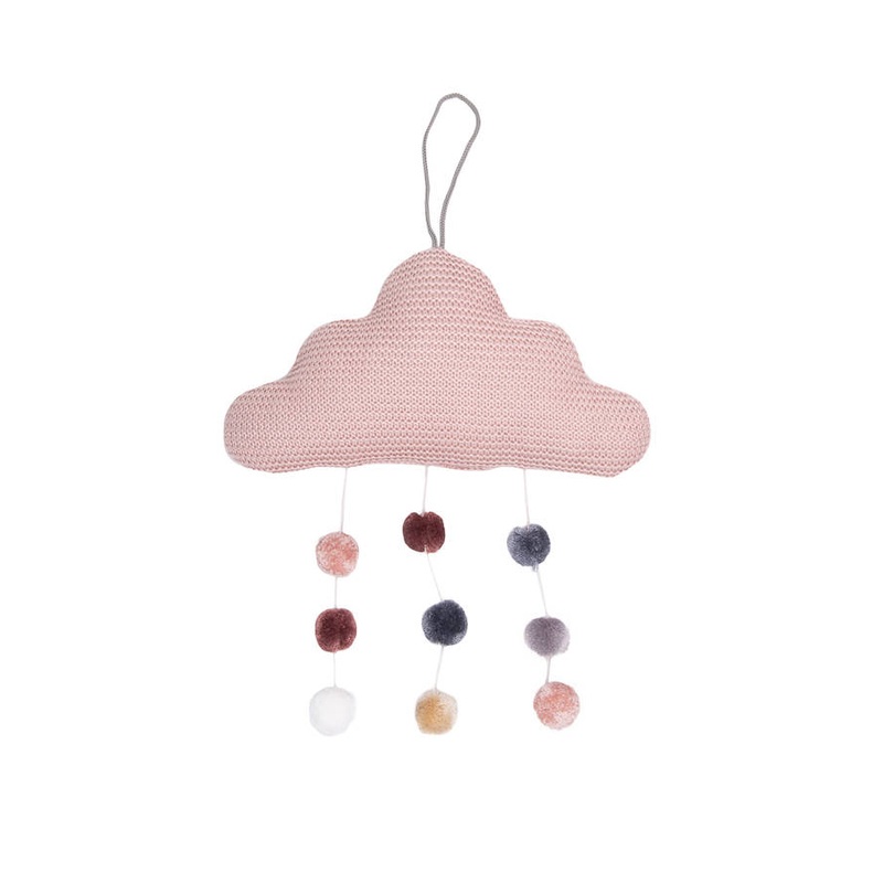 Carousel – Cloud and pompom, knitted – PINK 04