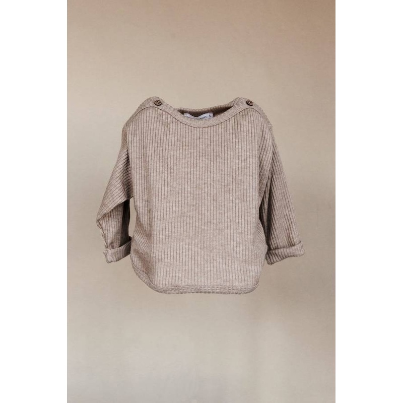 Comfy rib wool sweater – Camel 33