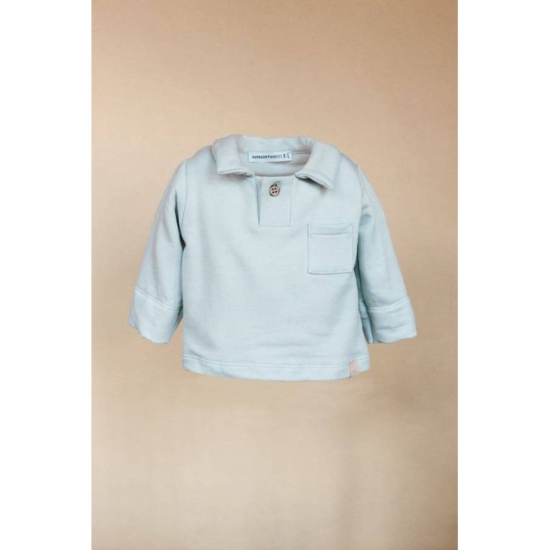 Long sleeve polo shirt – WATER PETROL 213