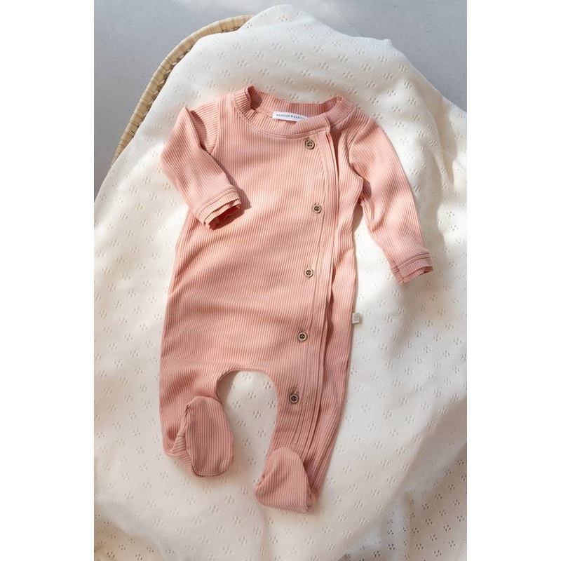 Jumpsuit side opening with feet – SOFT PEACH 215