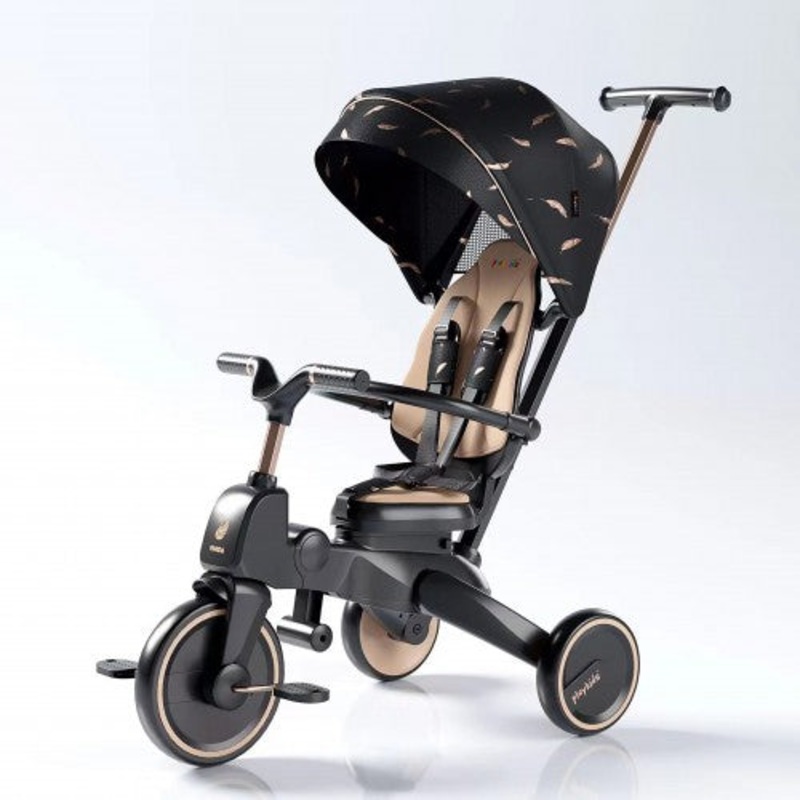 7 In 1 Trike Easy Foldable Tricycle – Black Starry