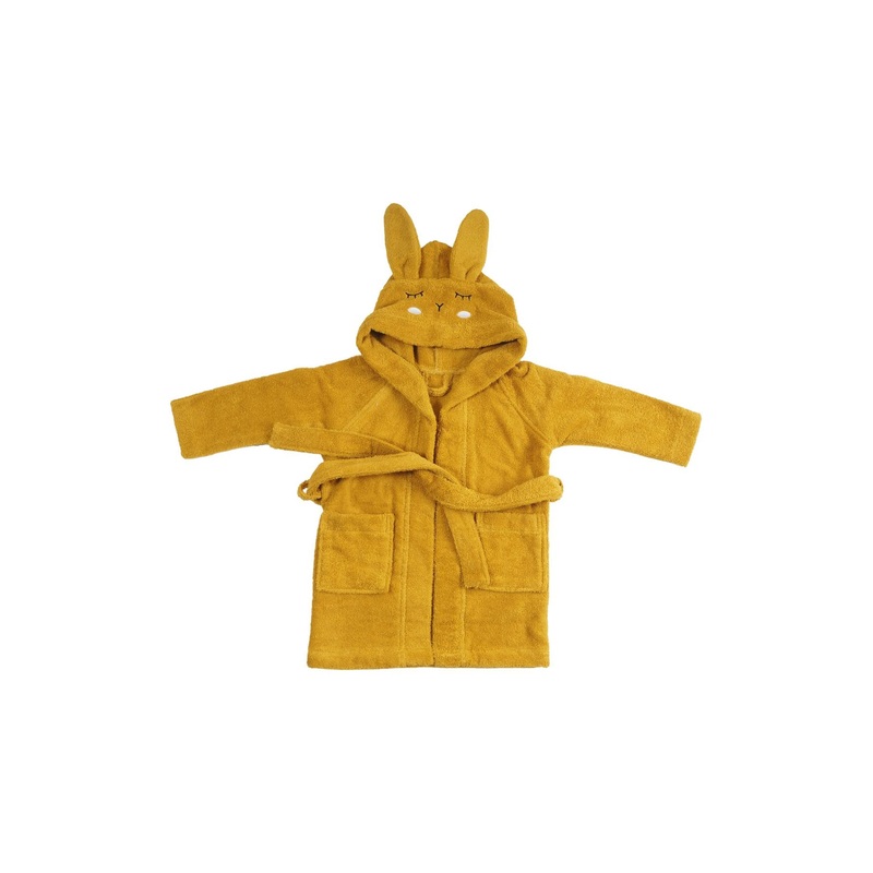 Bademantel Hase Mustard- 1/2 Jahre