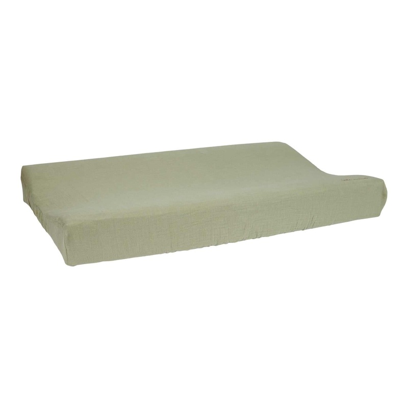 Wickelauflagenbezug Musselin Olive