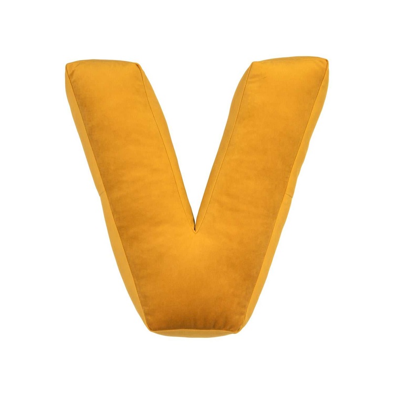 Velourkissen Buchstabe V VNEO121863658524