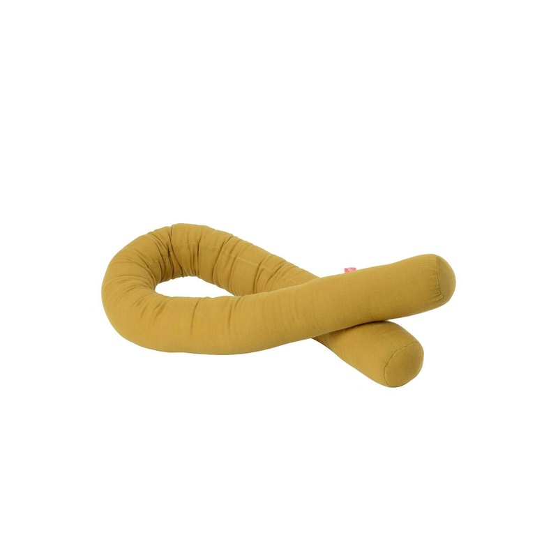 Bettschlange Musselin Mustard
