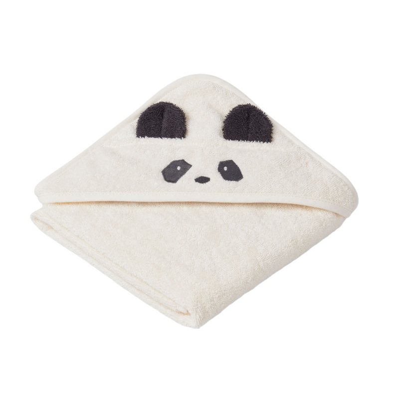 Augusta Kinder-Handtuch mit Kapuze Panda creme