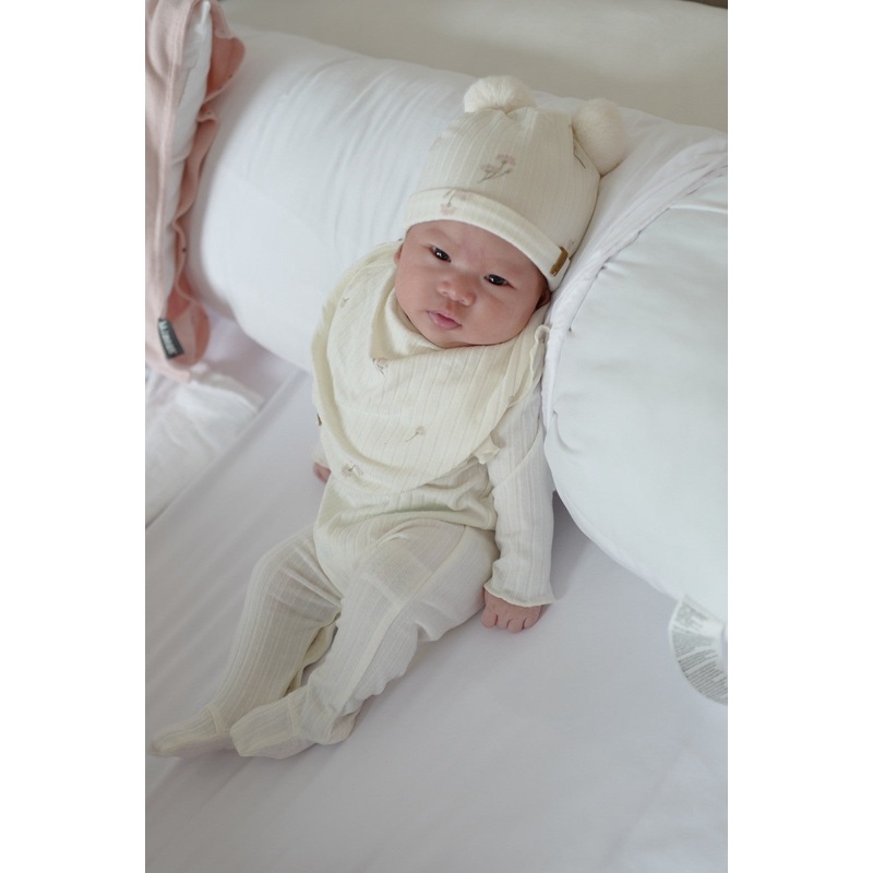 Baby Girl Flared Sleeves Overall & Hair Band RIB – S24